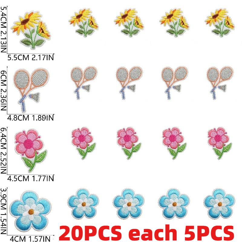 10/20PCS Stiker Kain Bordir Te - Embroidery Lady Bug ulasan dan harga